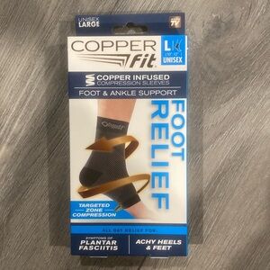 New Copper Fit Foot Relief compression sleeve L